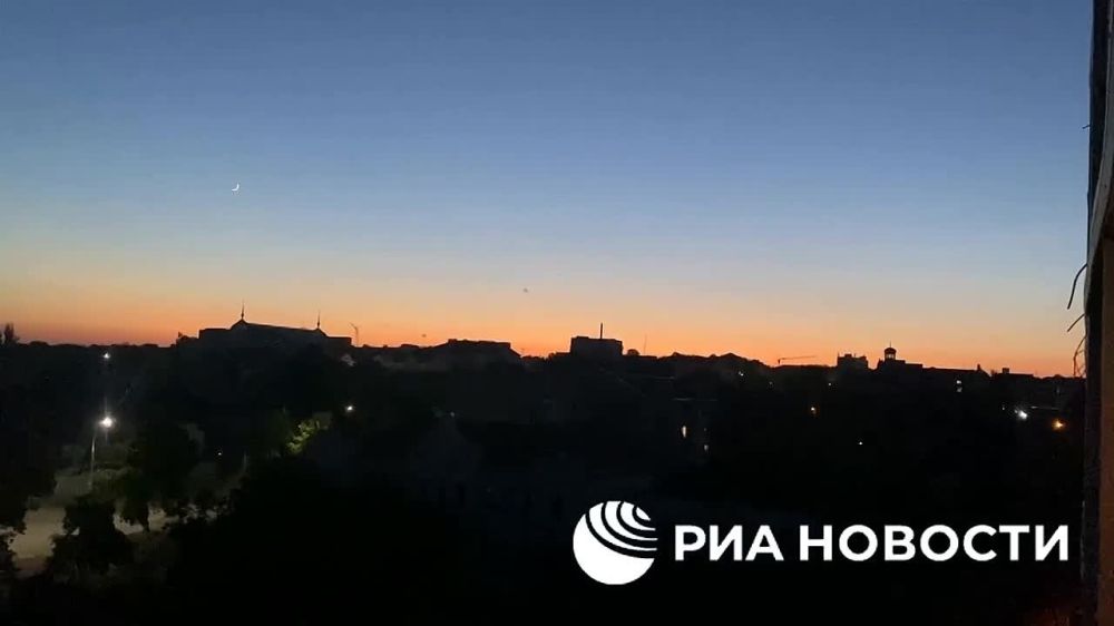 Работа ПВО в небе над Херсоном