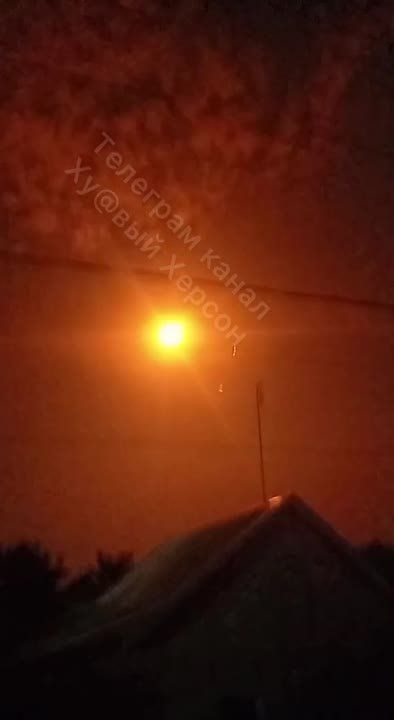 Видео работы российской ПВО в Новой Каховке