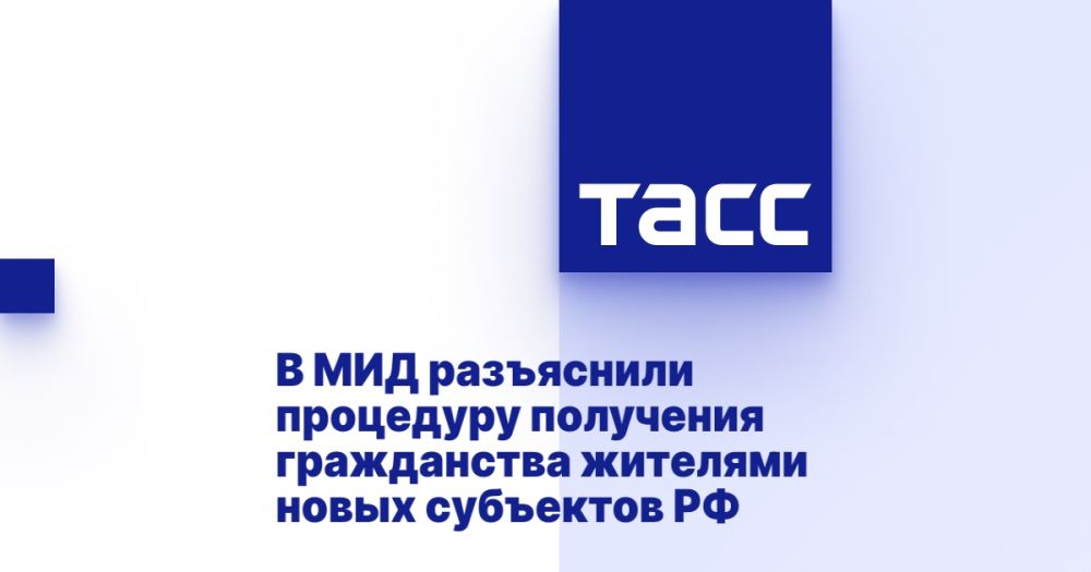 В МИД разъяснили процедуру получения гражданства жителями новых субъектов РФ