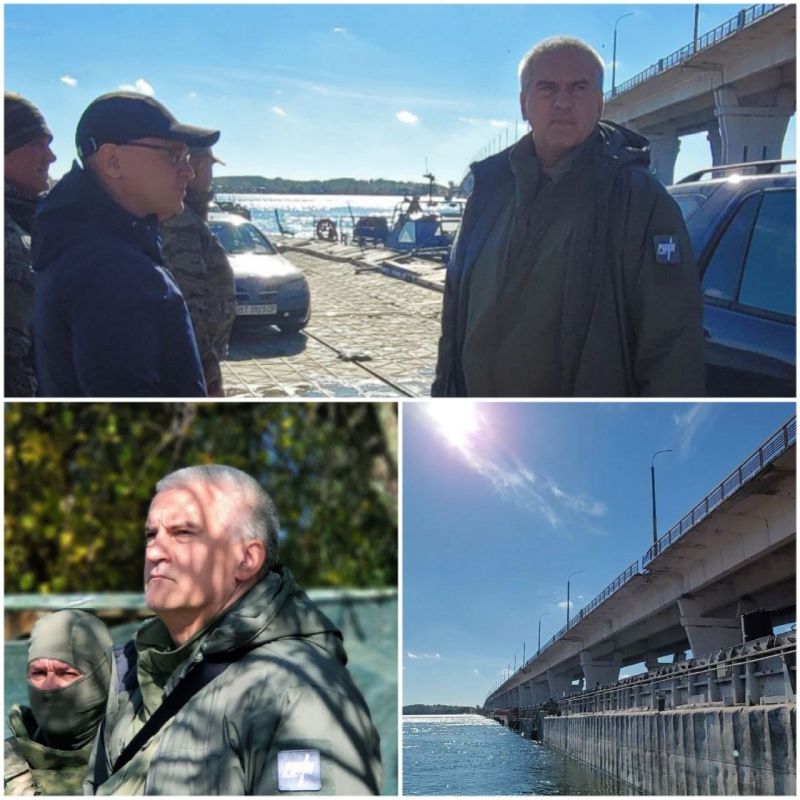 Кириенко, Сальдо и Аксенов посетили Антоновский мост в Херсоне