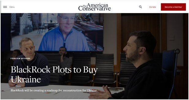 ���������� ������������� ������� The American Conservative ��������, ��� ������������� �������������� �������� BlackRock ��������� ������ �������