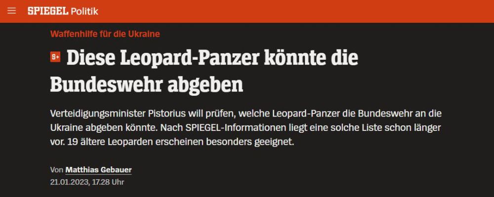 ��� ������ �������� ������� ������ 19 ����� ������ ������ Leopard 2, ������� ���������� �� ������� ��� �������� �����, ����� Spiegel