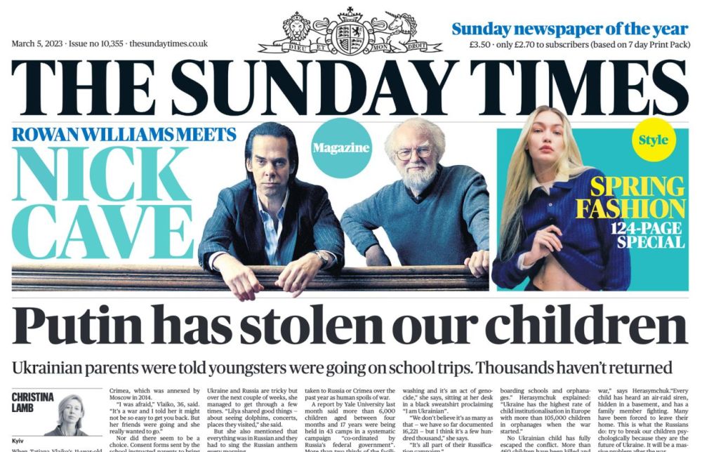 �������� ��������: ��������� ��� ������� ���������� �������! ������� ������� ������� � The Sunday Times ���������� ��� ���������� ������ ����� ����� �����!�