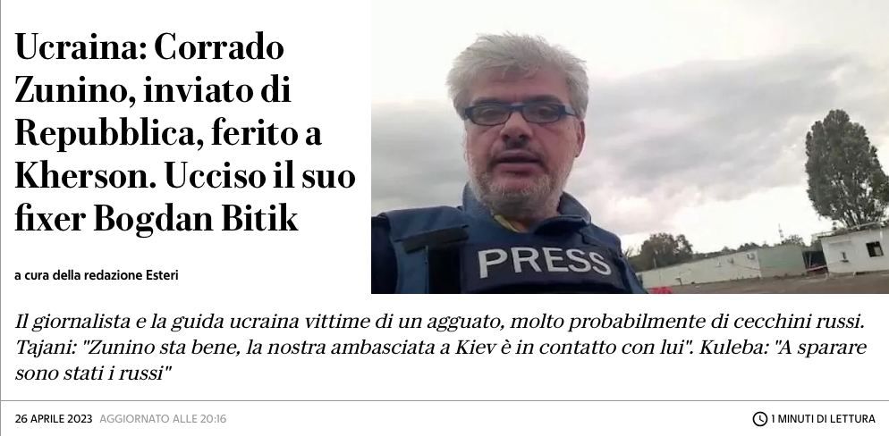 ����������� ������� � ��� ���������� �������� ���� ���������� � ������� � La Repubblica