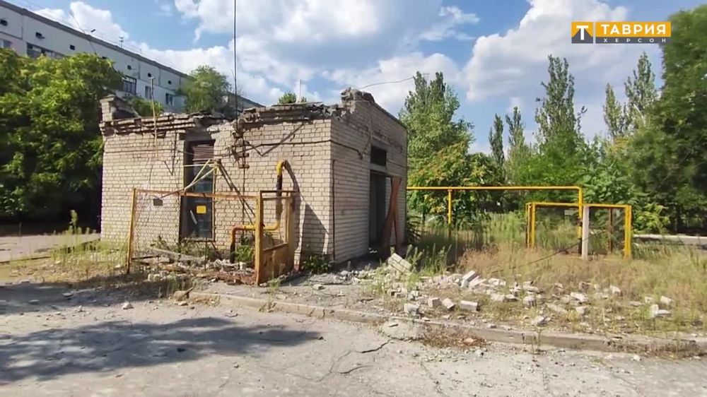 В результате обстрела ВСУ в городе Новая Каховка повреждена газо-распределительная станция