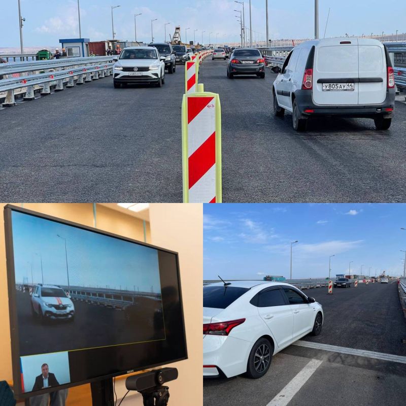 Открыто движение автомобилей по левой части Крымского моста, поврежденной в результате теракта в июле — Хуснуллин
