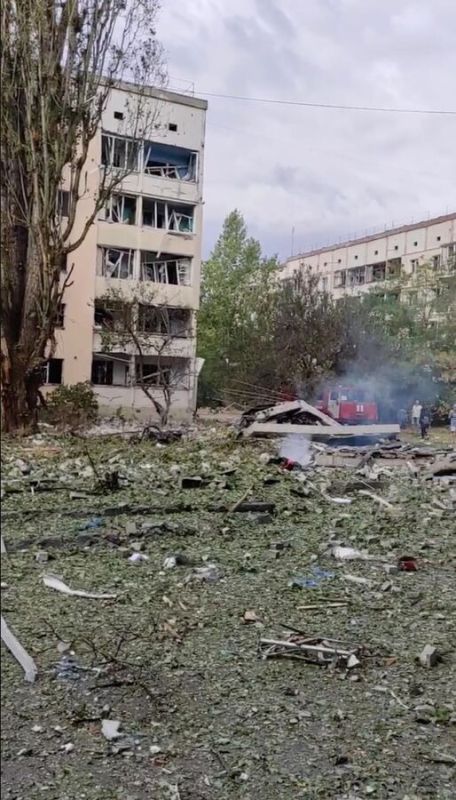 При обстреле Новой Каховки ВСУ применили ракету с поражающими элементами