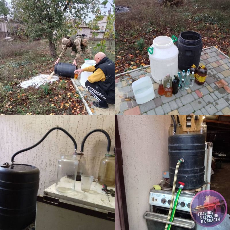 Самогон и брага — в Лазурном пресечена попытка производства нелегалки