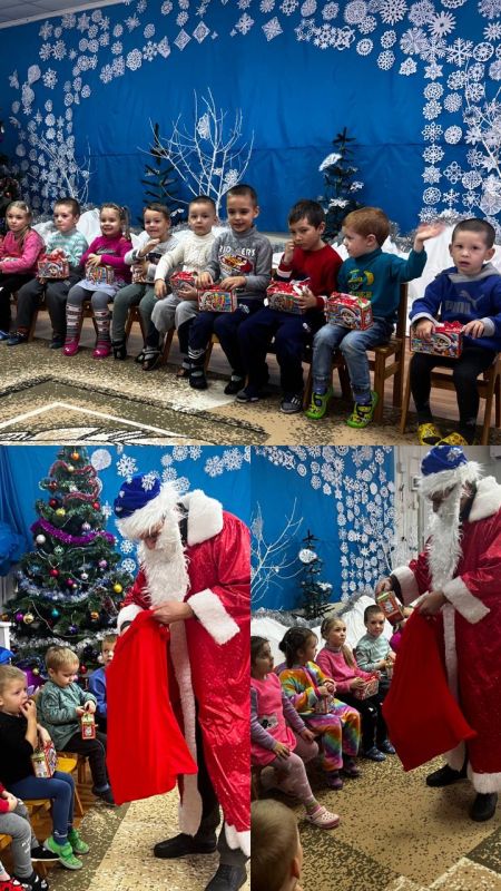 Сегодня в пгт Лазурное, в наш детский сад "Солнышко" пришёл в гости порадовать нашу детвору Святой Николай