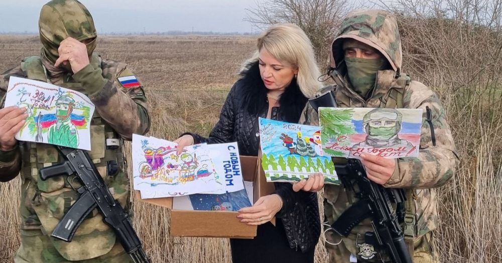 Третьеклассники поздравили с Новым годам бойцов, несущих службу на Херсонском направлении