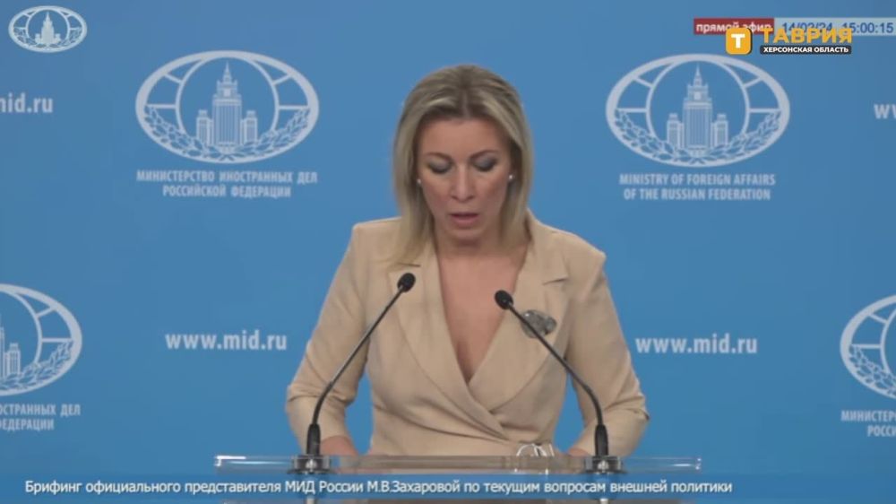 В Херсонской области 11 февраля были уничтожены 33 украинских дрона, сообщила Мария Захарова