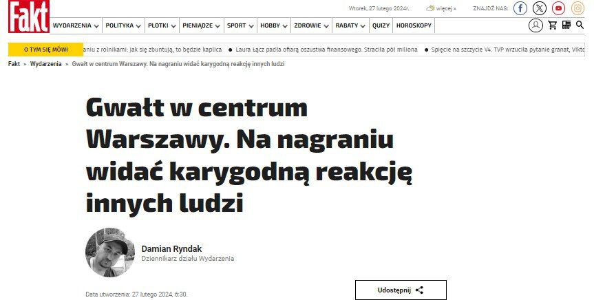 � ������ ������� ������������ �������� �� ������ � �������, ������� ������ ��������� ����, � Fakt