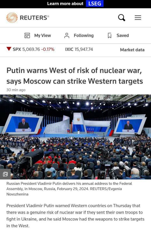 �������� ���������� �� ���� �� ������ ����� ����� ��������, ����������� �� ������� �������� Reuters