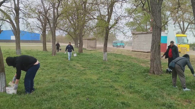 В рамках двухмесячника по санитарной очистке и благоустройству в Алешкинском округе прошел большой субботник "Экологическая весна 2024"