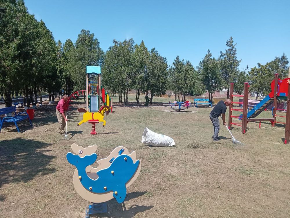 Александр Дудка: В селе Владимировка провели работы по благоустройству детских площадок