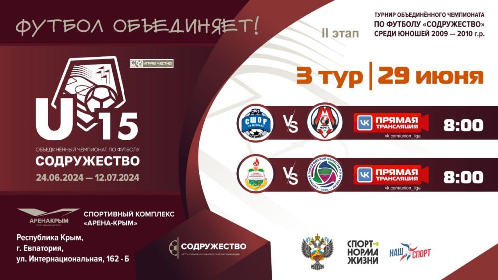 3 ��� ������������� ���������� ������������ U-15!