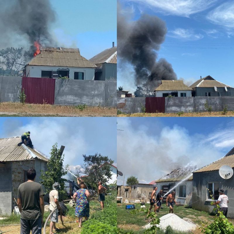 Из-за замыкания электроэнергии в Лазурном ТО произошло возгорание жилого дома — обошлось без пострадавших