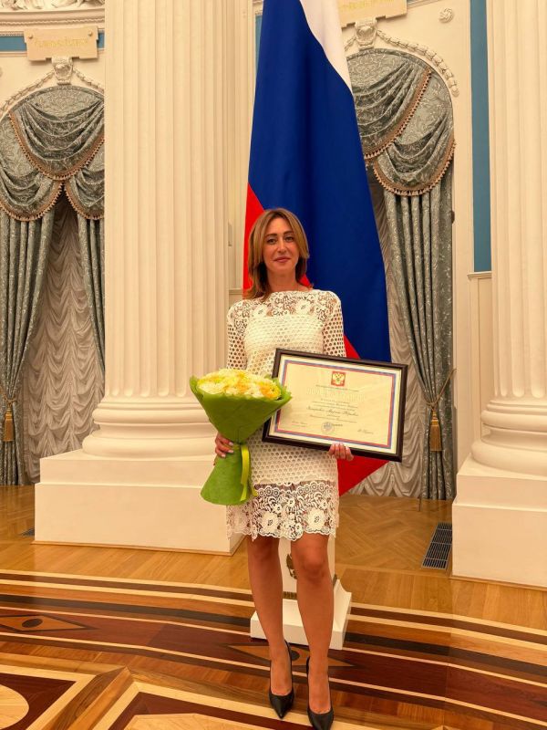 Глава избиркома Херсонской области Марина Захарова награждена Почетной грамотой Президента Российской Федерации