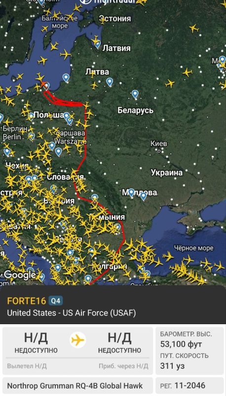 ������������ ���������������� ���� RQ-4B Global Hawk ���� �������� ���������� ���������� �� ������� � ������� � ��������