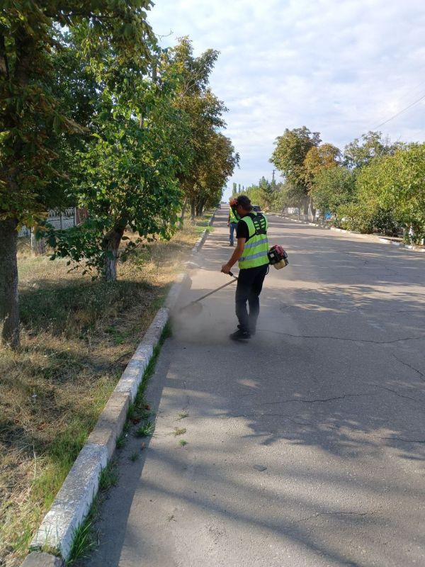 В с. Владимировка проходят плановые уборки территорий