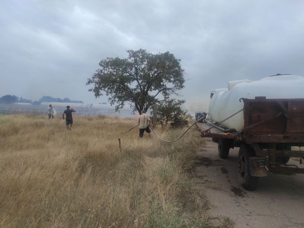 Александр Дудка: В территориальном управлении Шевченко произошло возгорание сухой травы