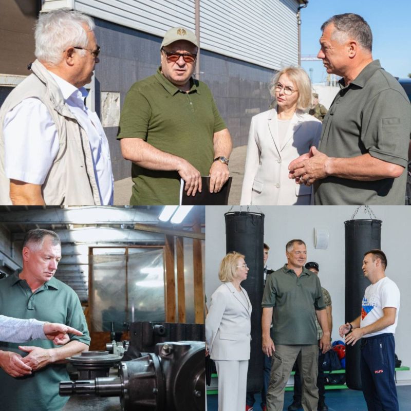 Зампред Правительства РФ оценил темпы социально-экономического развития Херсонской и Запорожской областей, а также посетил здание ХТУ