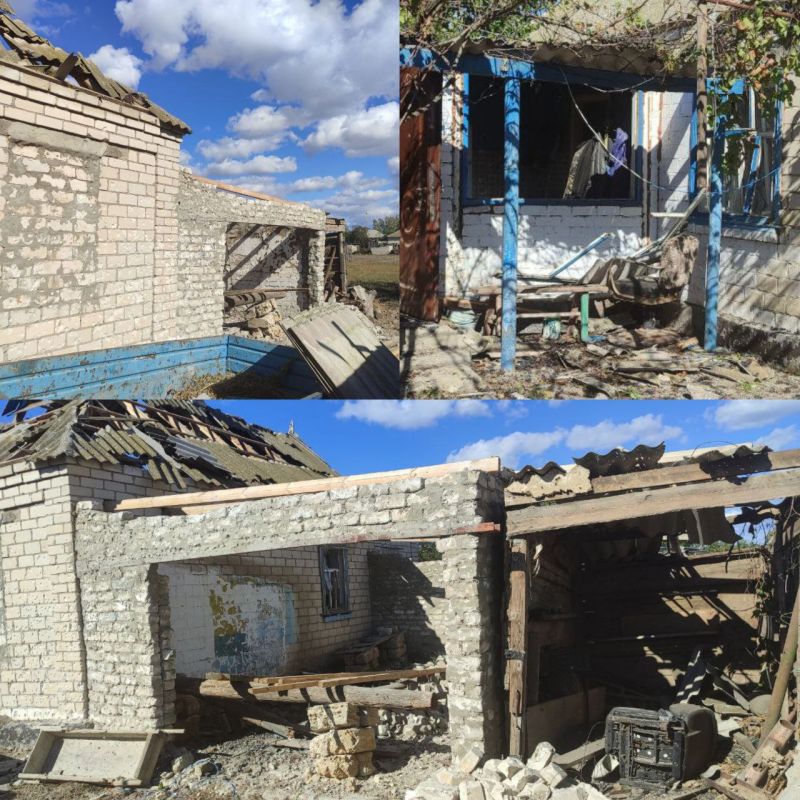 Кадры последствий ракетного удара со стороны ВСУ по селу Красное