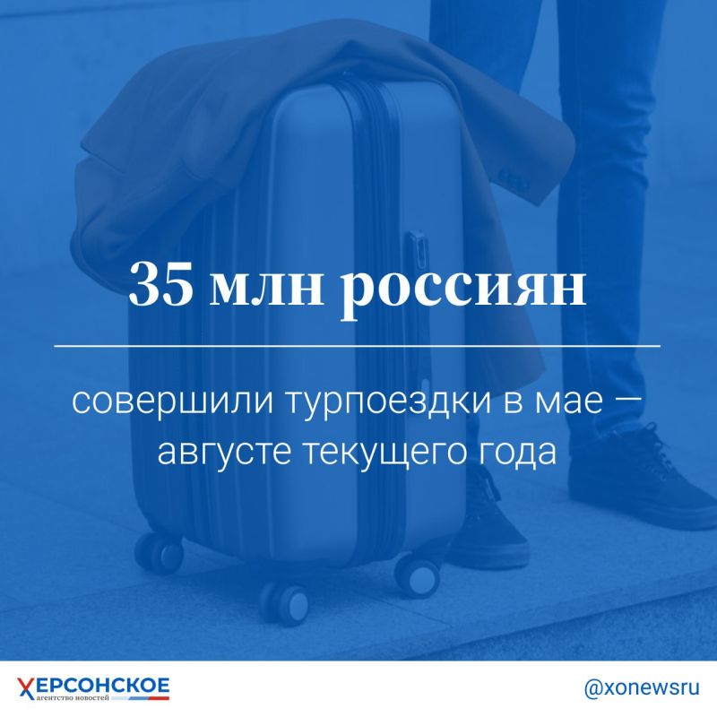 35 млн россиян совершили турпоездки в мае — августе текущего года