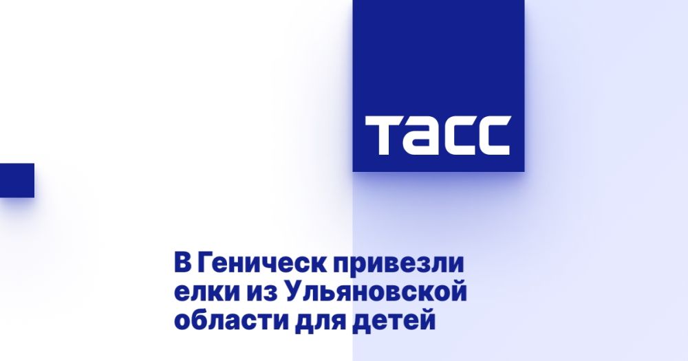 В Геническ привезли елки из Ульяновской области для детей