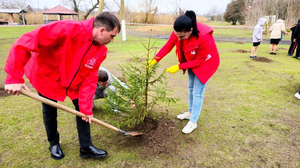 В Григорьевской школе Чаплинского муниципального округа состоялось торжественное мероприятие, посвящённое акции «Лес Победы»