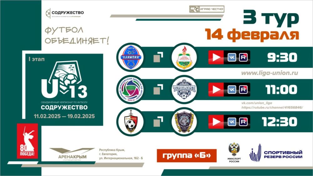 3 ���� ������� ������������� ���������� ������������ U-13 (����� 2025)!