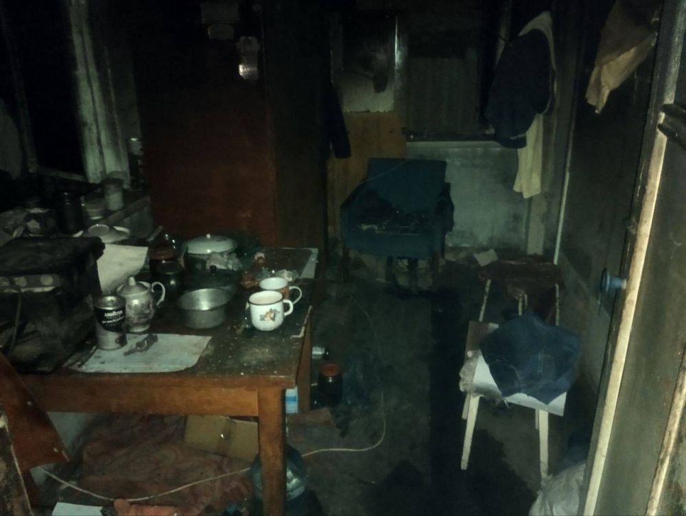 В результате пожара в Таврийске погиб мужчина