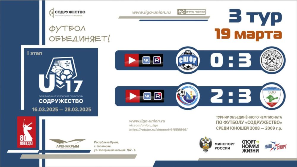 ����� 3 ���� ���� ������������ (U-17)!