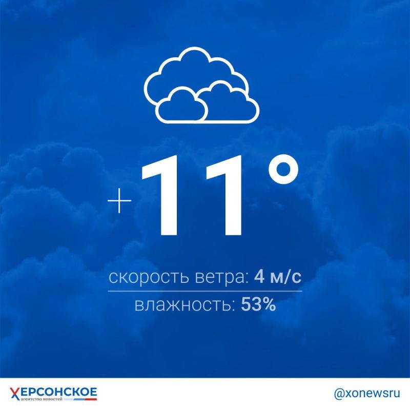 Пасмурная погода ожидается в Херсонской области в воскресенье