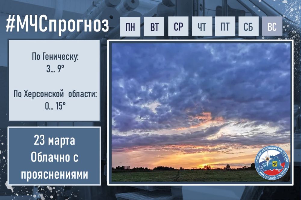 #МЧСпрогноз. марта в городе Геническ: