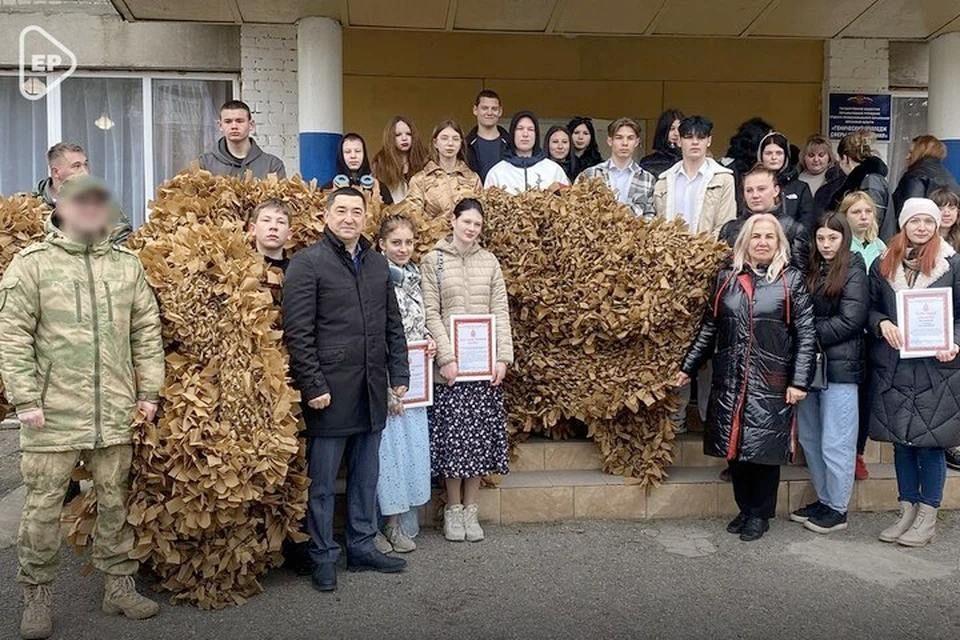 100 квадратных метров масксетей сделали студенты Геническа для Росгвардии