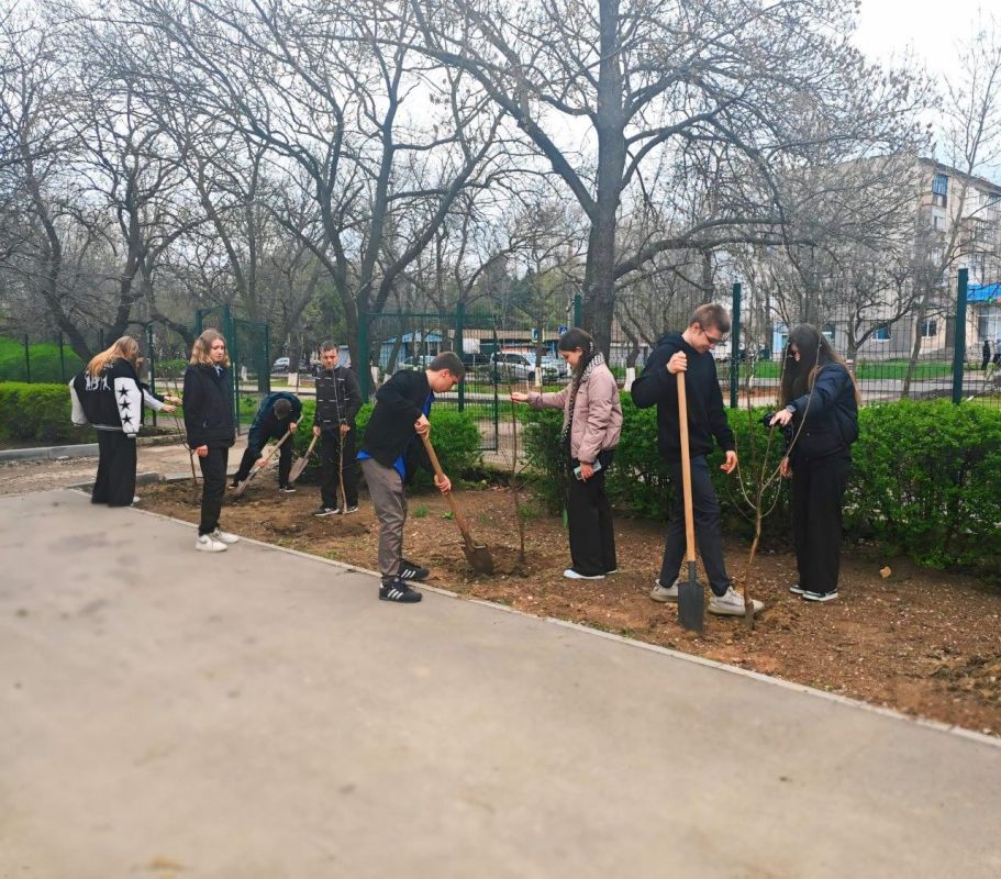 Новотроицкой общеобразовательной школе №1 состоялась акция «Сад памяти»