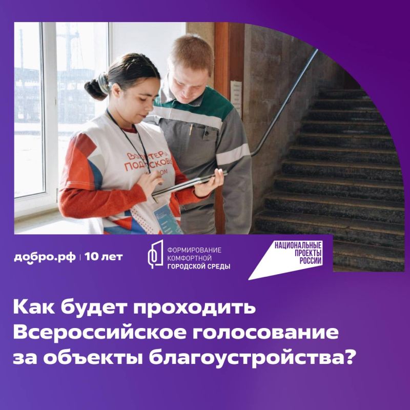 Как будет проходить Всероссийское голосование за объекты благоустройства?
