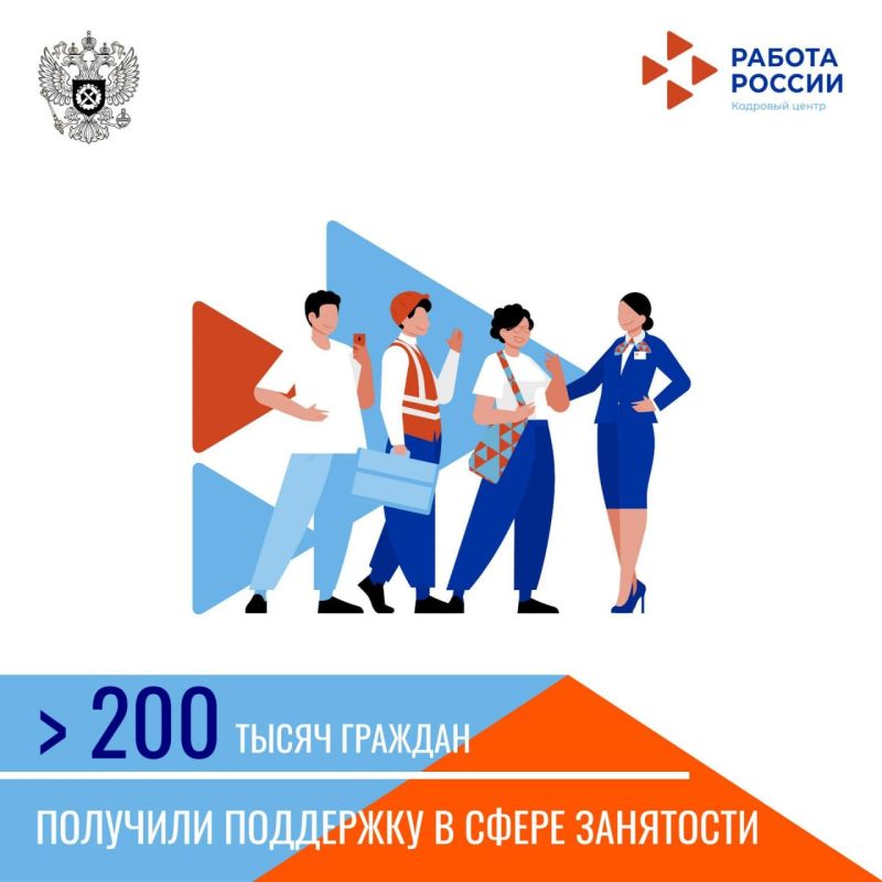 Меры поддержки занятости охватили более 200 тысяч человек в 2024 году