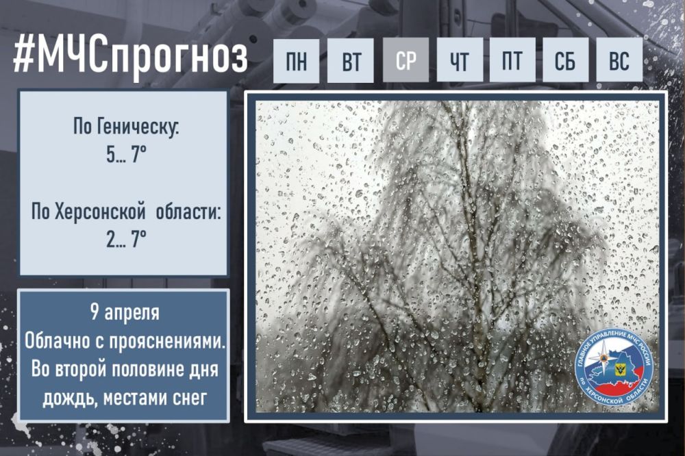 #МЧСпрогноз. апреля в городе Геническ: