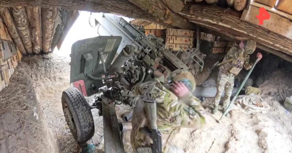 Расчет гаубицы Д-20 разгромил украинский пункт БПЛА на каховском направлении