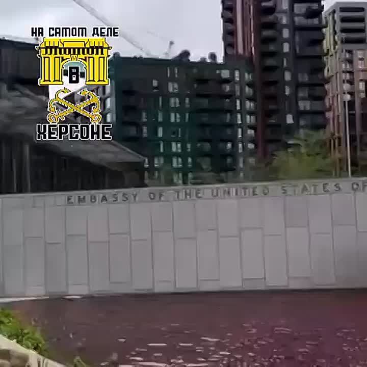 Окрашивание пруда у посольства США в Лондоне в красный цвет – это протестная акция, направленная на привлечение внимания к гибели мирных жителей в Газе