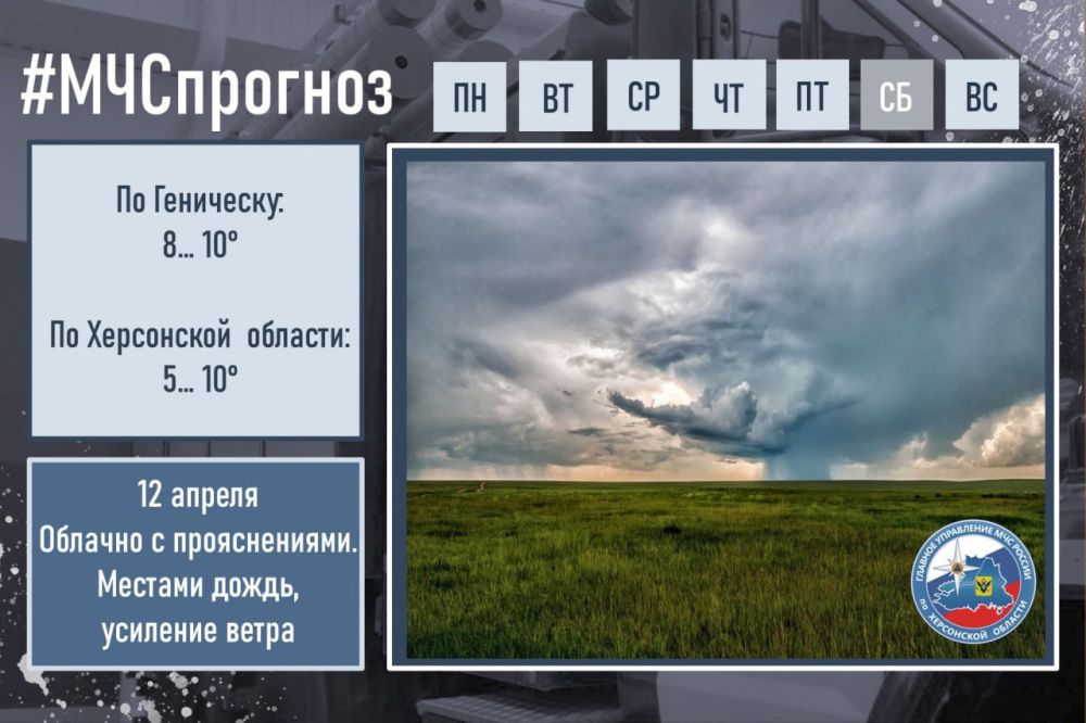 #МЧСпрогноз. апреля в городе Геническ: