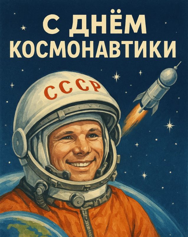 Енот из Херсона: Сегодня в России отмечается День космонавтики! В 1961 году Юрий Гагарин на корабле «Восток-1» стал первым человеком, облетевшим Землю