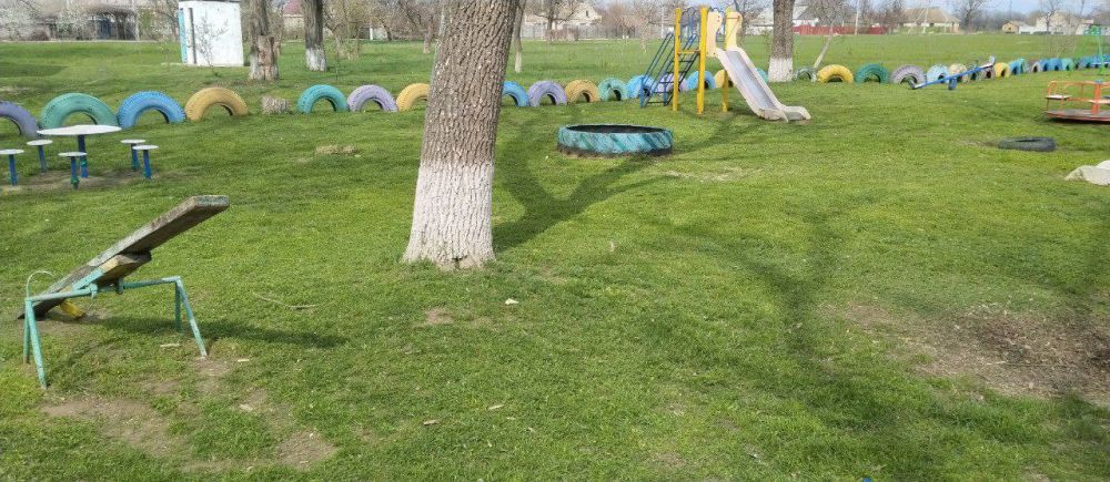 Работники Цукурского сельского клуба высаживают цветы