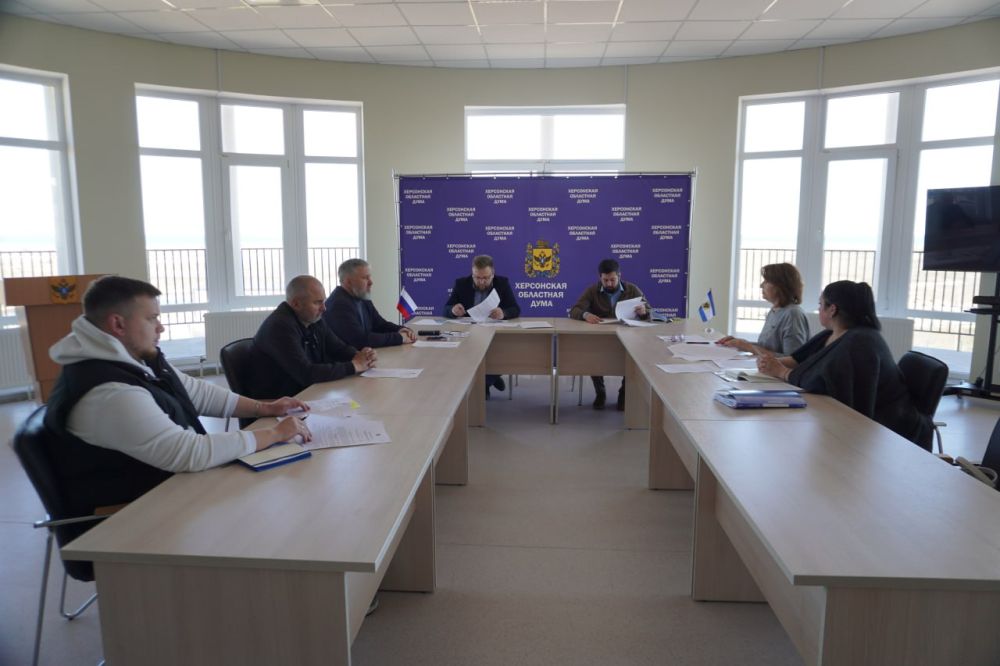 В Херсонской областной Думе прошло заседание Комиссии по культуре, молодежной политике, физкультуре и спорту под председательством Владимира Лебедкина