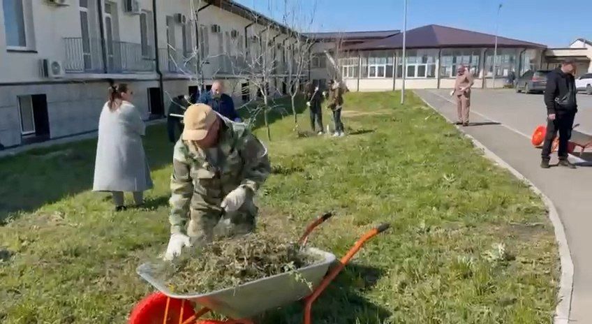 Сотрудники Министерства ТЭК приняли участие во Всероссийском субботнике в Счастливцево