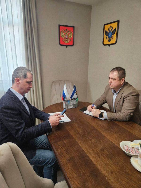 Владимир Боделан провел рабочую встречу с основателем Сообщества профессионалов пищевой продукции Зауром Дзахмишевым