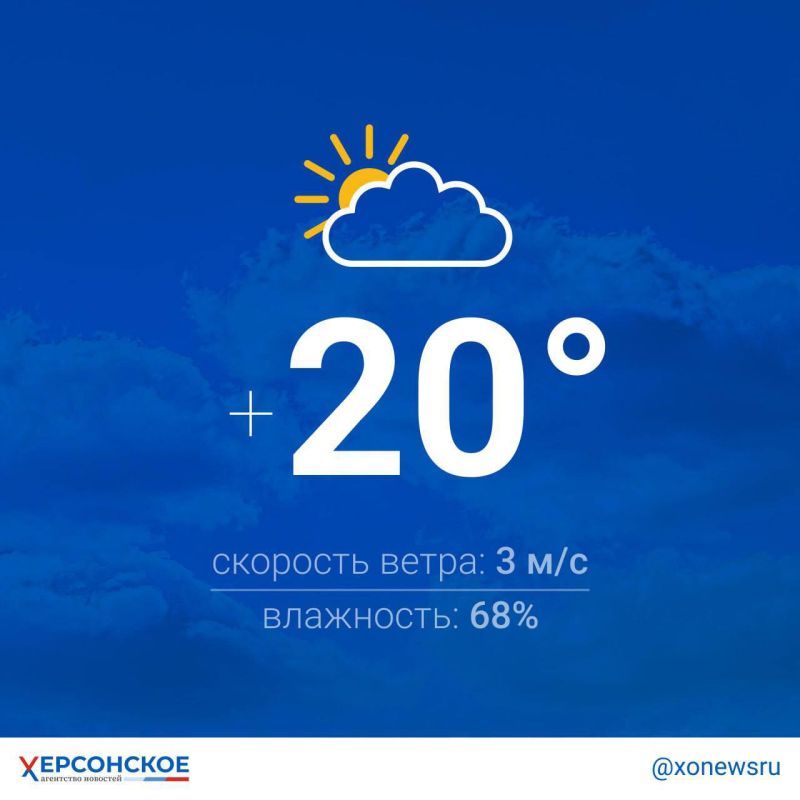 Переменная облачность ожидается в Херсонской области в четверг