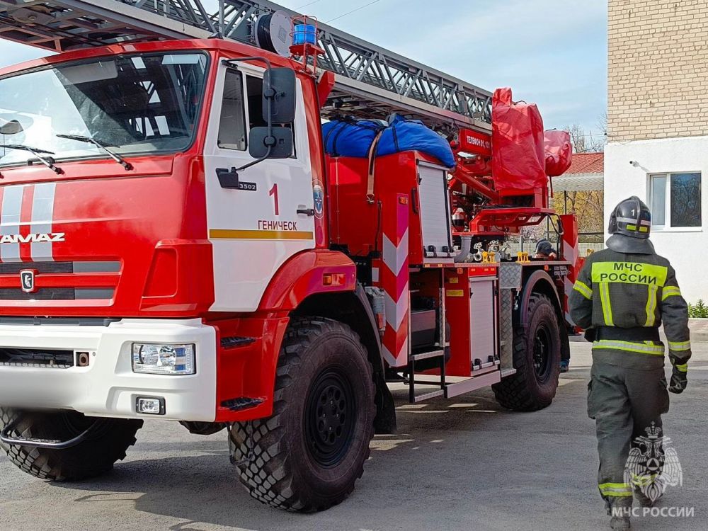 Тренировка с автолестницей прошла успешно